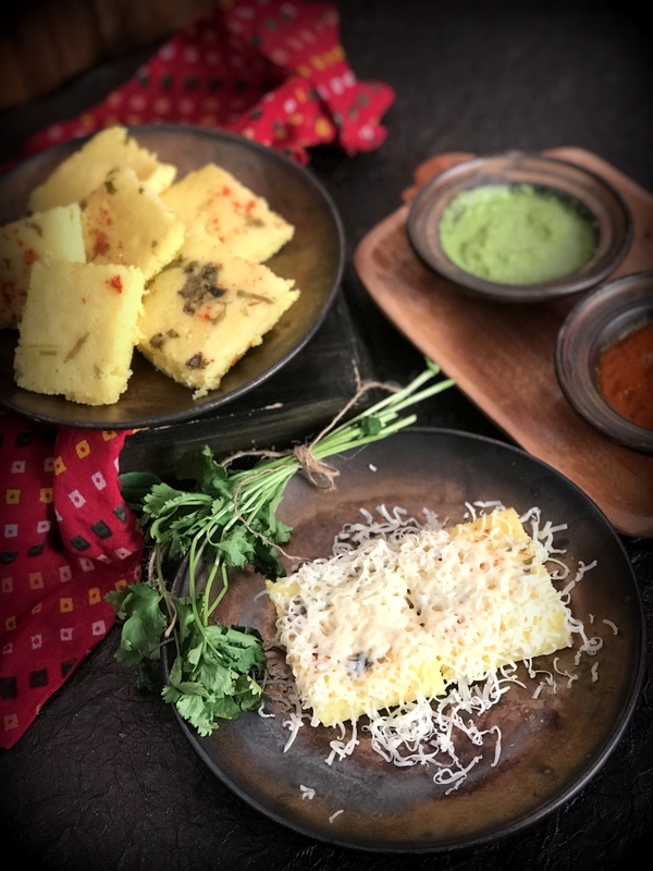 Y - Yellow Dhokla with Cheese