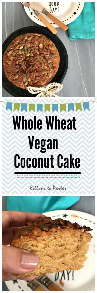 Whole Wheat Coconut Cake - Eggless and Vegan